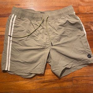 Rvca elastic waste board shorts